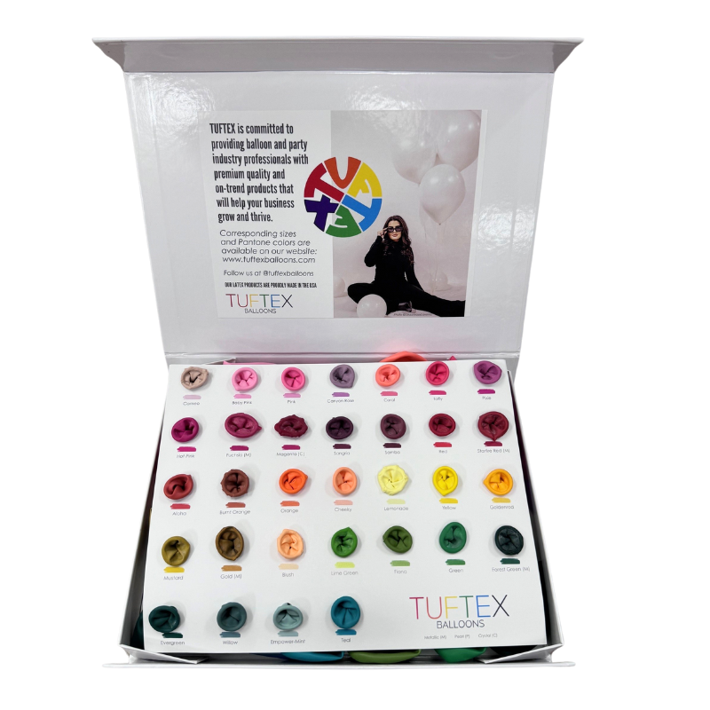 TUFTEX Sample Portfolio - All Colors In 11" Balloons  | 1 Portfolio - BOGO Discount Auto Applied In Cart