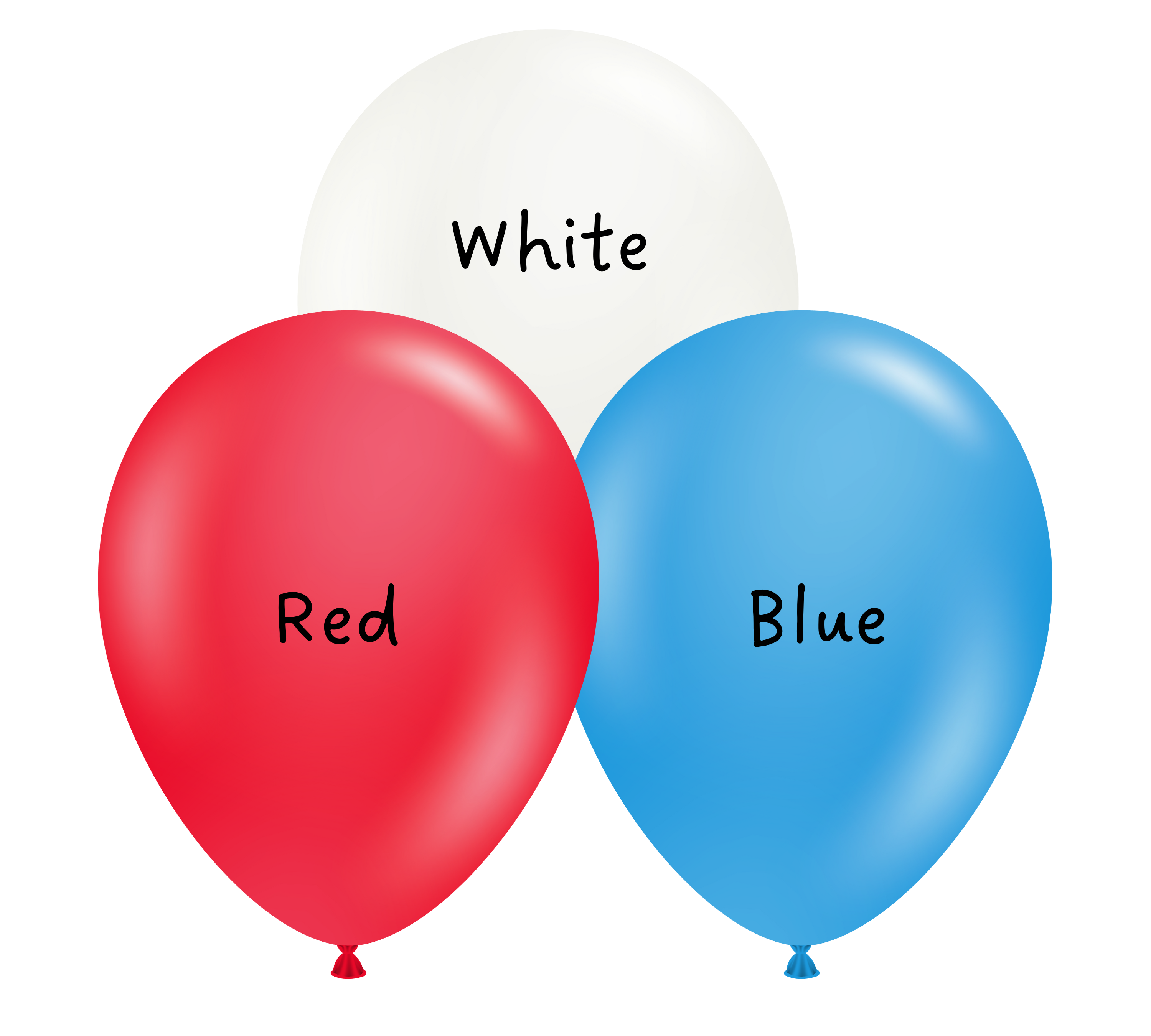 17" TUFTEX Standard Patriotic Assortment Latex Balloons | 72 Count