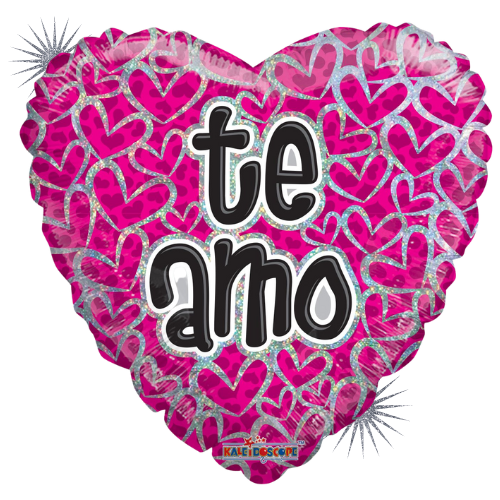 18" Conver Te Amo Chula Heart Holographic Foil Balloon (WSL) | Clearance - While Supplies Last!