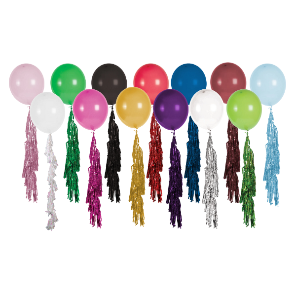 8" | 12" Foil Balloon Tassel Garland - 6 Foot String | 1 Count
