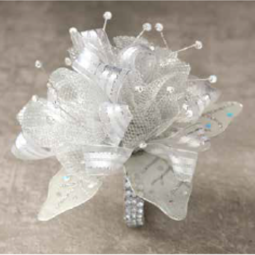 Quintet - Wired Rhinestone Floral Accessories | 12 Count