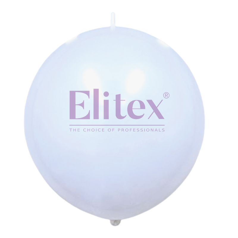 12" Elitex White Standard Link Latex Balloons | 100 Count