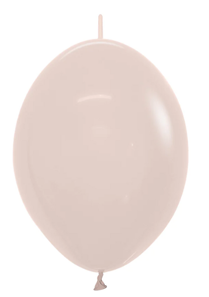 12" Sempertex Deluxe White Sand Link-O-Loon Latex Balloons | 50 Count