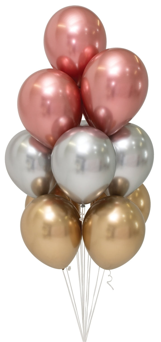 18" Sempertex Reflex Silver Latex Balloons | 15 Count