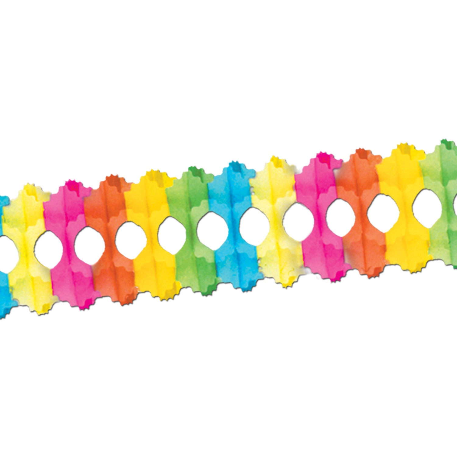 12' Multicolor Tissue Paper Arcade Garland | 1 Count