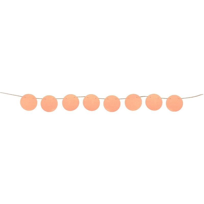 6' Rose Gold Metallic Foil Mini Circle Garland - Balloon Tassel | 1 Count