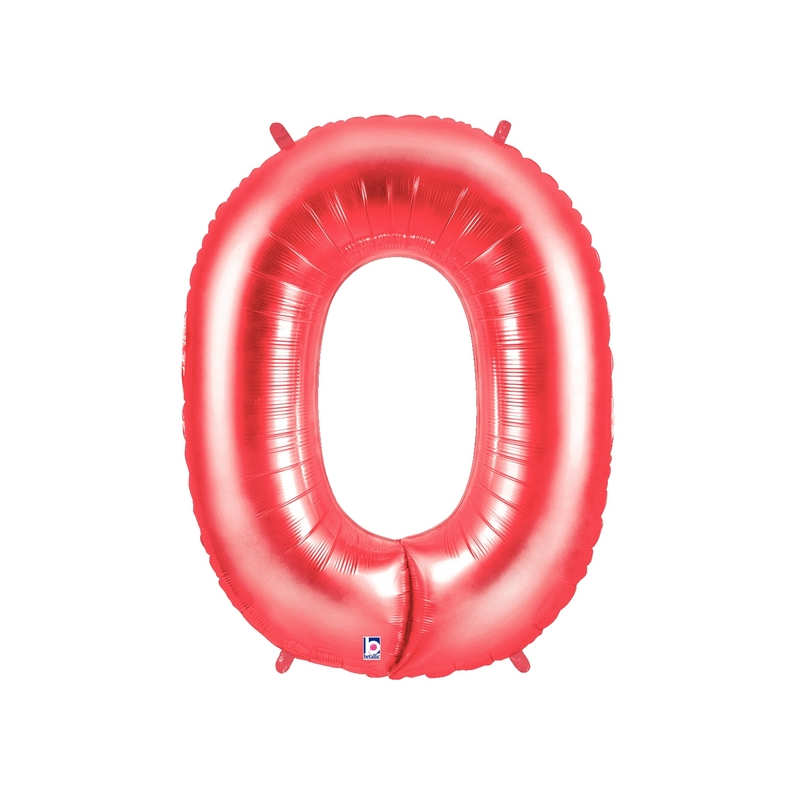 34" |40" Red Foil Number Balloon - Megaloons | Numbers 0-9