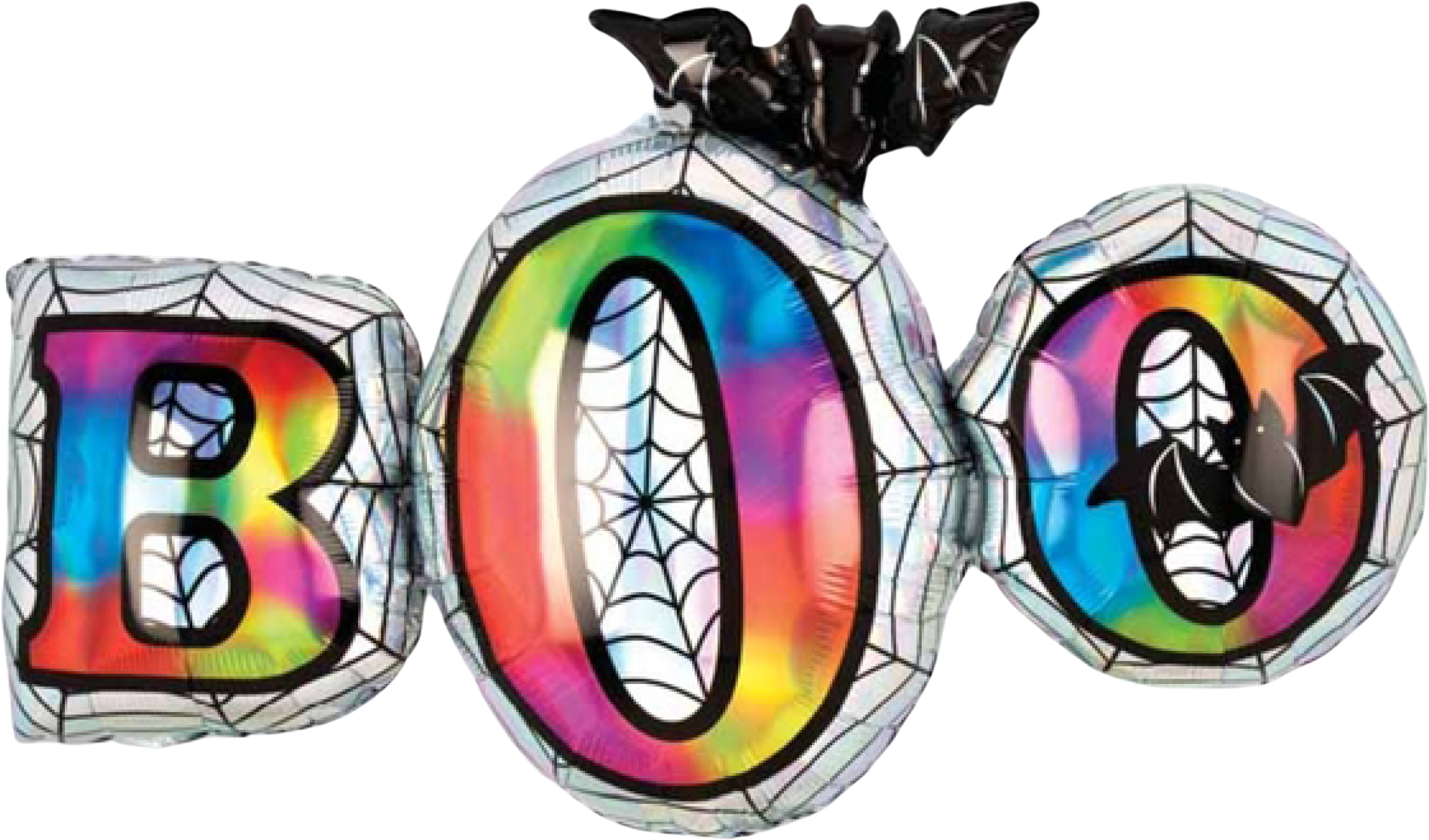 35" Iridescent Boo Foil Balloon (WSL) | Clearance - Final Sale!