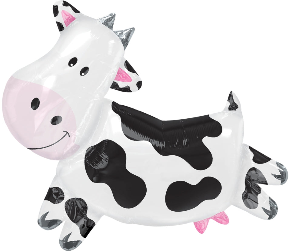 Globo metalizado de vaca lechera de 28"