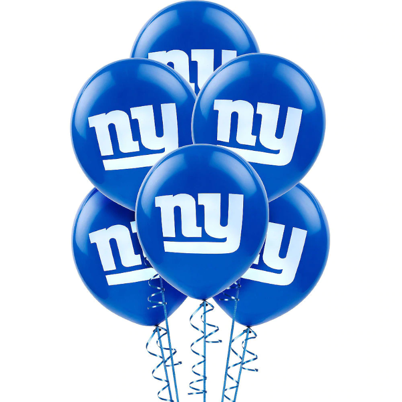 12" New York Giants NFL Printed Latex Balloons