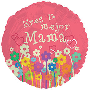 17" CTI Eres La Mejor Mama Foil Balloon (WSLS5R3) | 5 Count - Clearance - While Supplies Last