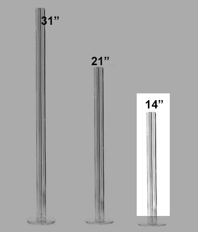 Lomey Pedestals 14" - Floral And Balloon Design | Helium Alternative