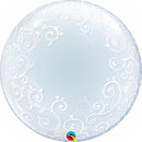 24" Fancy Filigree Deco Bubble Balloon