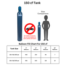 150 cf Helium Tank (Store Pickup and Local Delivery Only)
