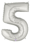 7" | 14" | Globos plateados con números de 34" | 40" - Números 0-9 | 3 tamaños disponibles