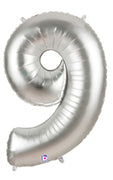7" | 14" | Globos plateados con números de 34" | 40" - Números 0-9 | 3 tamaños disponibles