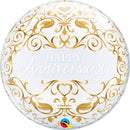 22" Anniversary Classic Qualatex Bubble Balloon