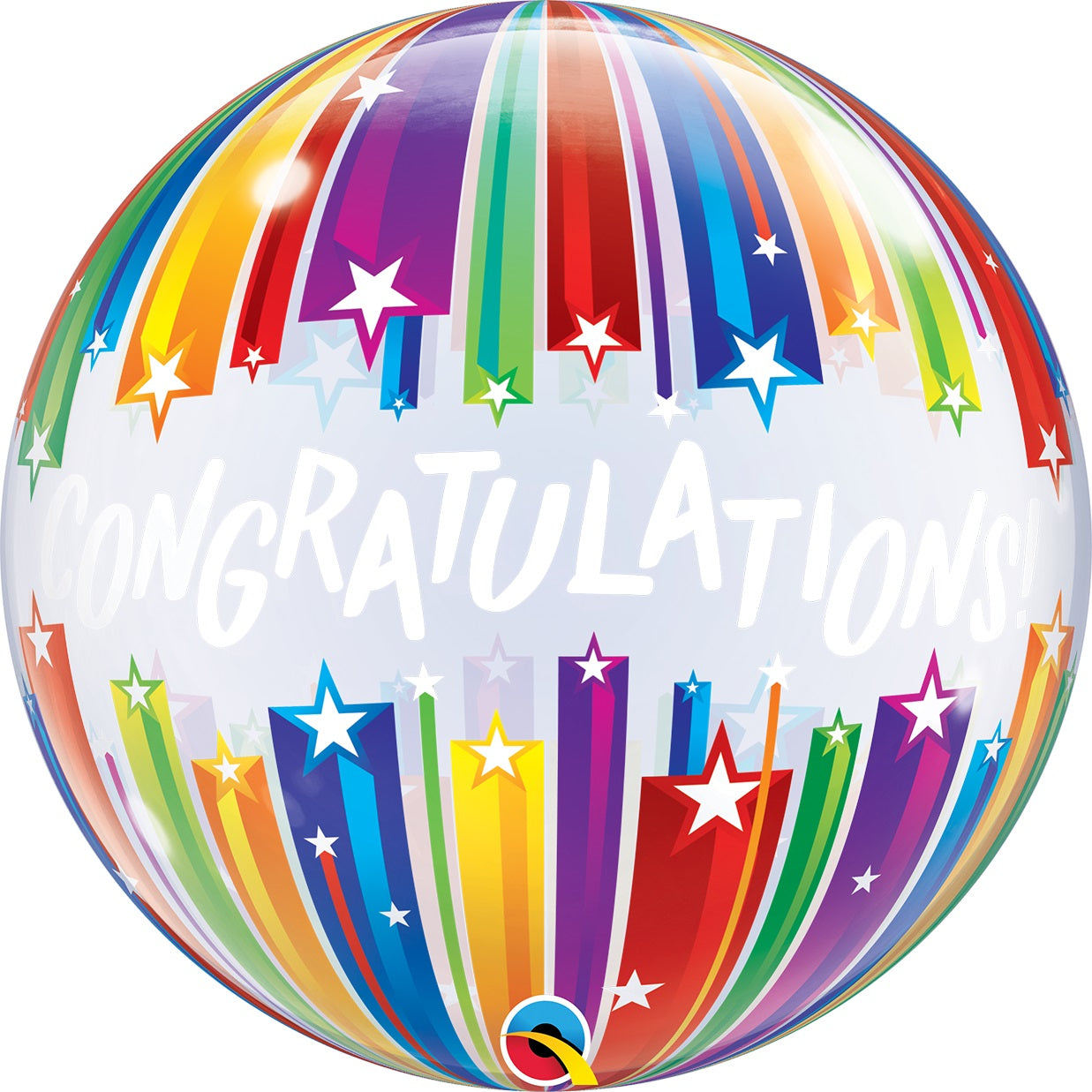 22" Congratulations Shooting Stars Bubble Balloon (P31)