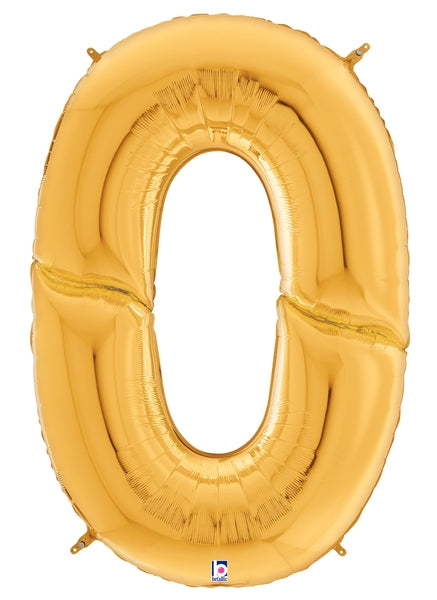 Gigaloons dorados de 53" - Globos con números de aluminio | Números 0-9