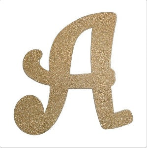 3.5" ACI Gold Diamond Glitter Die Cut Paper Letters | 1 Count