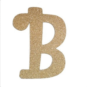 3.5" ACI Gold Diamond Glitter Die Cut Paper Letters | 1 Count