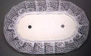 Respaldo para mamá de disco de papel de 6,5" x 9,5" con encaje - Blanco ovalado