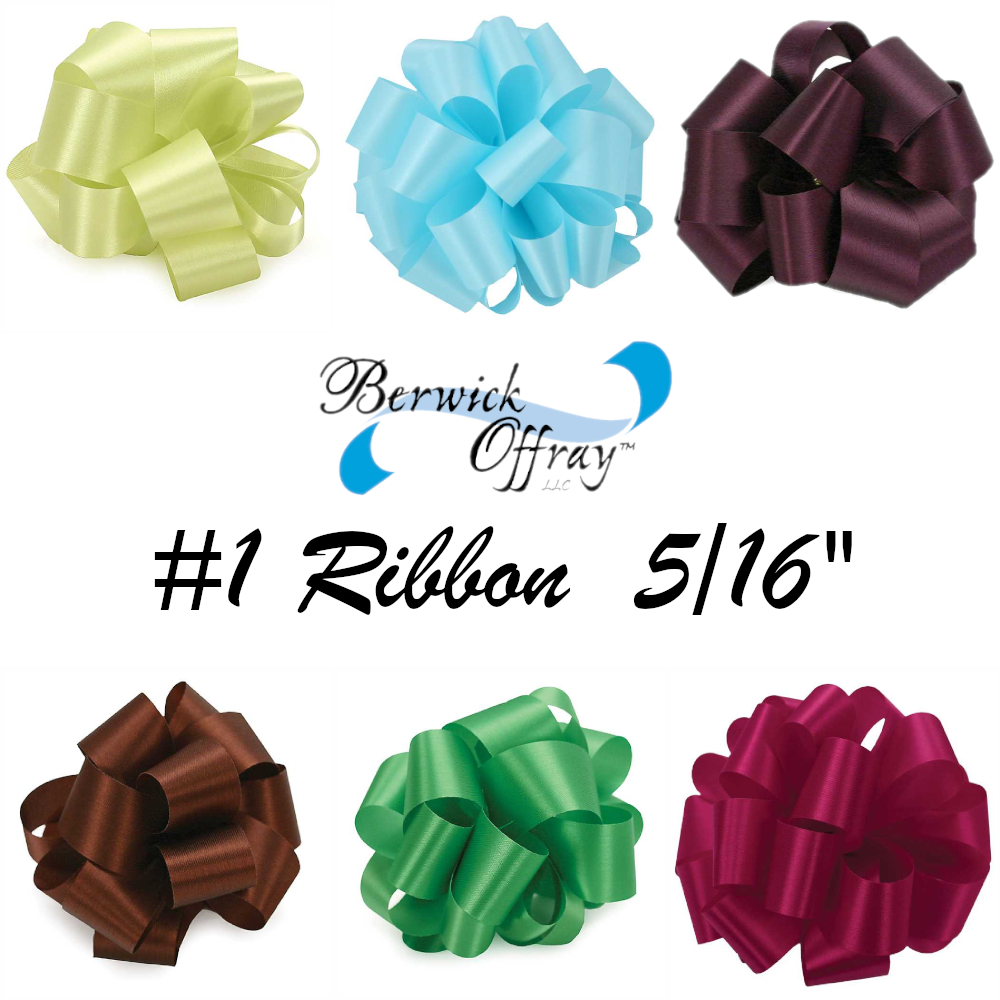 Paw Print Solid Satin Ribbon for Bows Gift Wrapping - 1 - 3 Yards