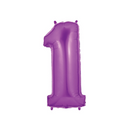 40" Purple Foil Number Balloon - Megaloons | Numbers 0-9