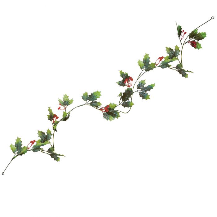 6' Holly & Berries Garland Party Decoration | 1 Count