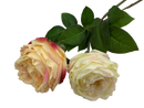 21" Faux Cabbage Rose W/ Wire Stem | 1 Count