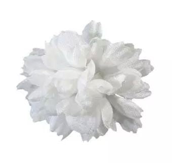 1" White Artificial Silk Mum - 5 Layers | 2 Count