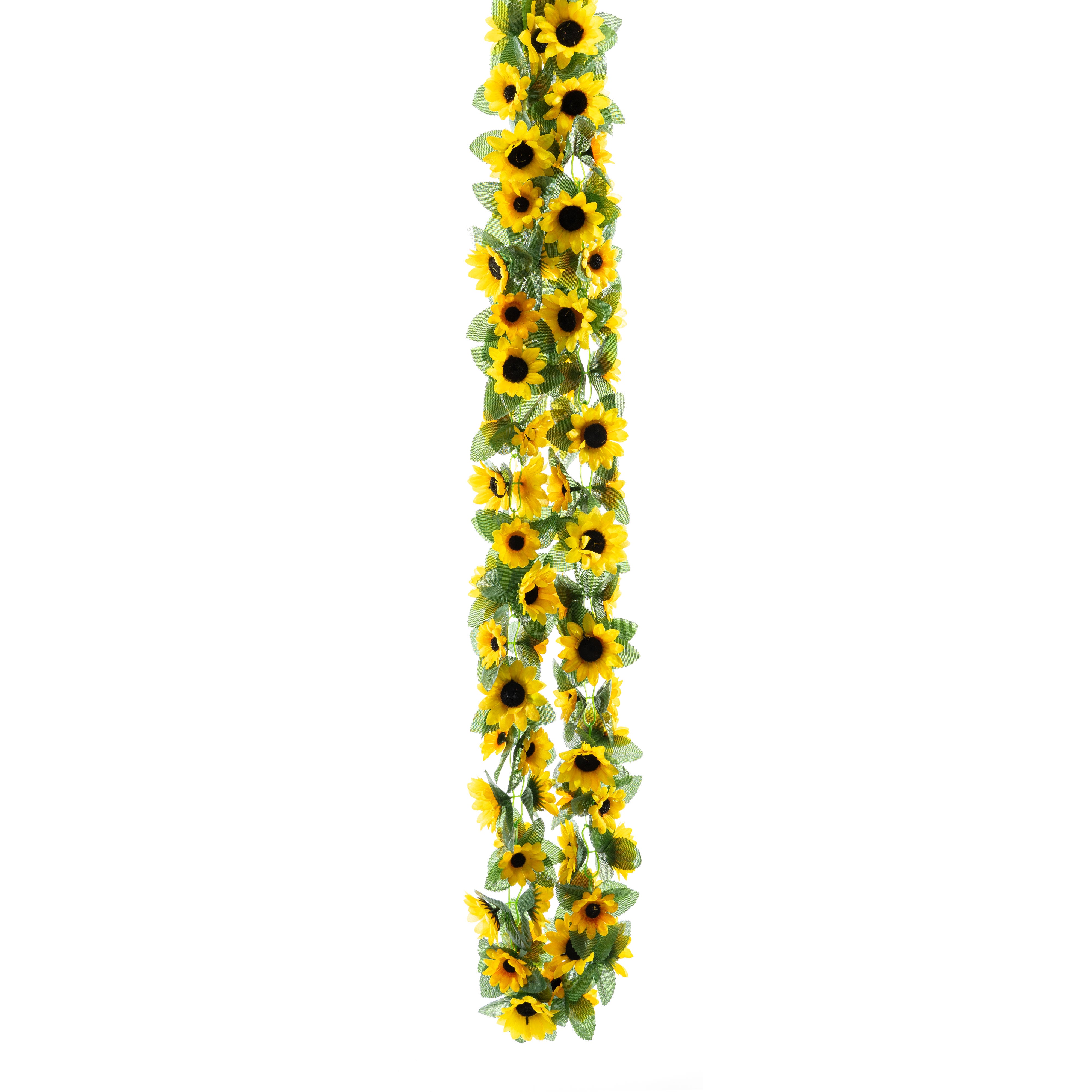 6' Artificial Silk Sunflower Garland | 1 Count