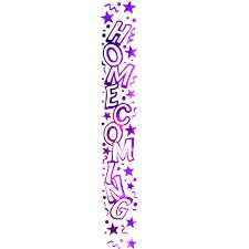 #9 ACI Purple Clear Printed Homecoming Confetti Ribbon - 1 7/8" Wide x 27 Yards Long | 1 Spool