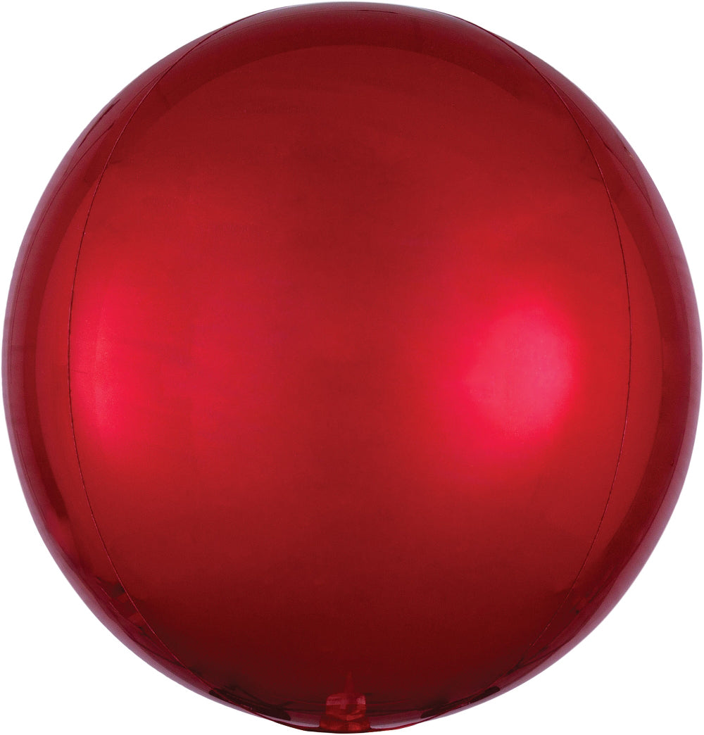 16" Solid Orbz Foil Balloon - Globe Shaped | 1 Count