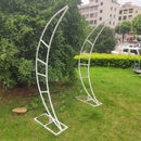 Metal Half Moon Balloon - Floral Frame 36" x 10" x 79" | Curbside Pickup Only