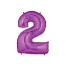 40" Purple Foil Number Balloon - Megaloons | Numbers 0-9