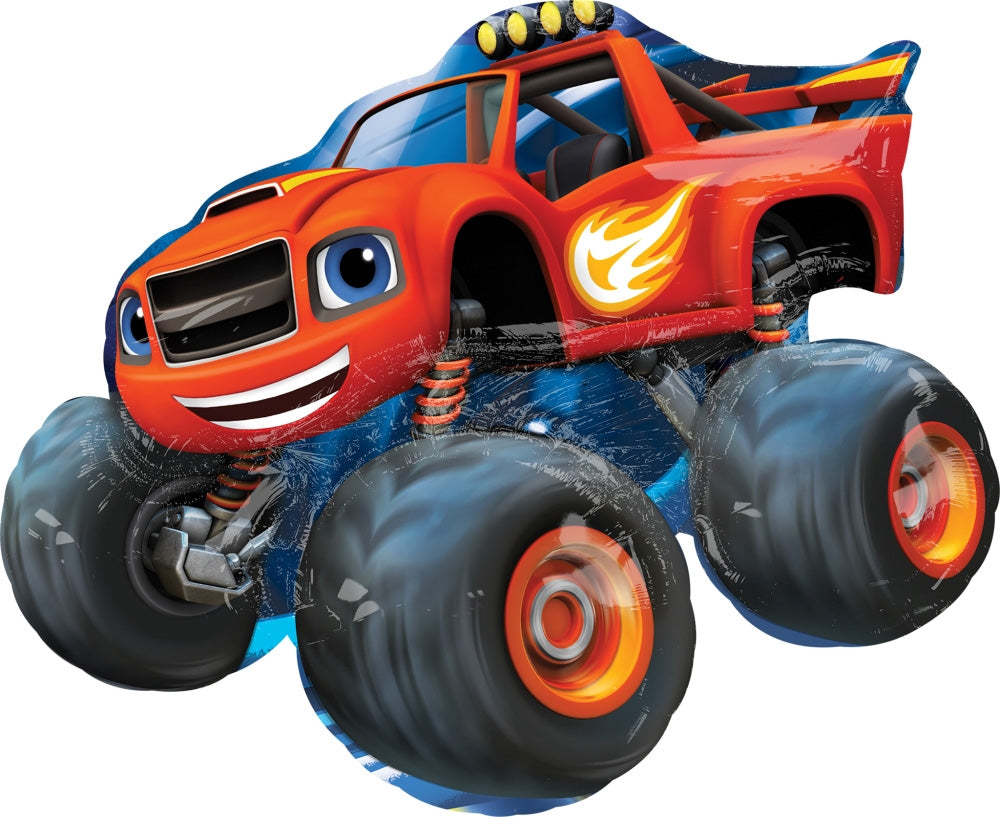 34" Anagram Blaze Monster Truck Super Shape Foil Balloon