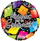 Globo sin papel de aluminio Felicidades Birretes de 9" (P29) | Compra 5 o más y ahorra un 20 %