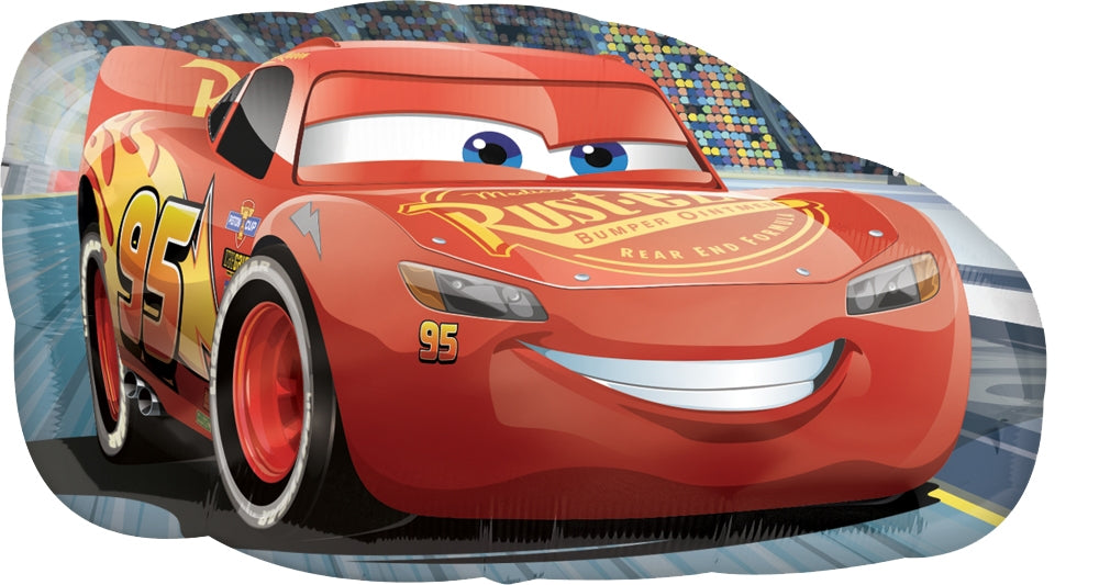Globo de aluminio con forma de Rayo McQueen de 30"