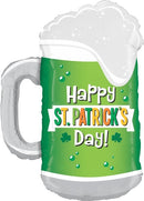 34" Happy St. Patrick's Day Mug Foil Balloon (P24)