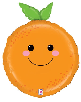 21" Betallic Orange Produce Pals Foil Balloon
