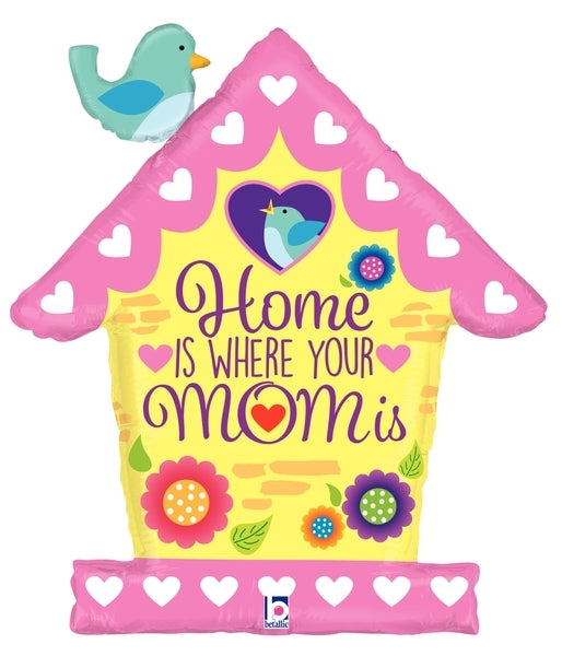 33" Birdhouse Mom Foil Balloon (WSL) | Clearance - While Supplies Last
