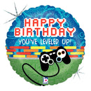 18" Happy Birthday Game Controller Holographic Foil Balloon | Buy 5 Or More Save 20%