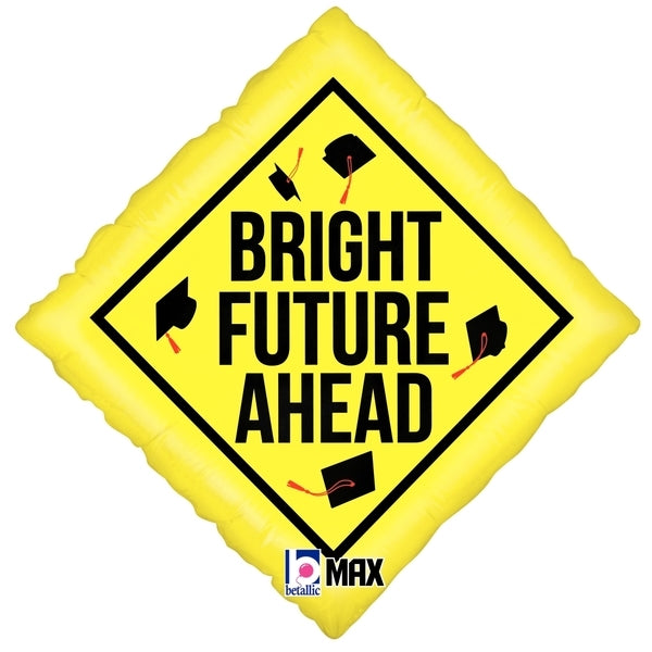 18" Bright Future Ahead Foil Balloon (WSL) | Clearance - While Supplies Last