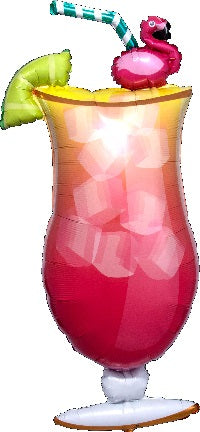 41" Anagram Let's Flamingle Drink Super Shape Foil Balloon