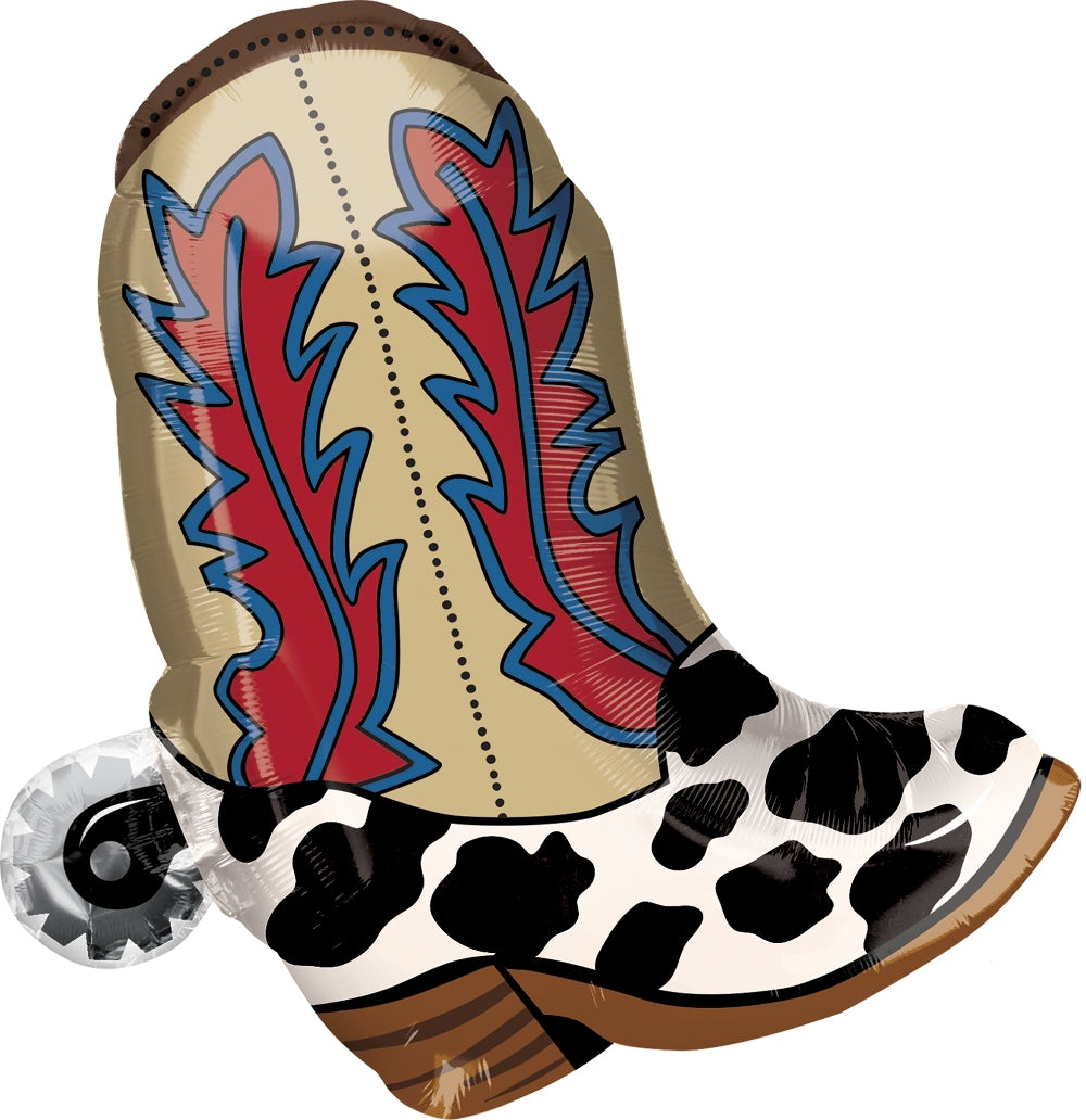 24" YeeHaw Cowboy Boot Foil Balloon (D)