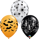 Surtido de globos de látex con diseño espeluznante de 11" | 50 unidades