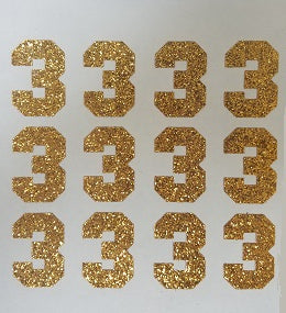 1.5" Metallic Number Single Sheets