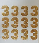 1.5" Metallic Number Single Sheets