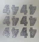1.5" Metallic Number Single Sheets